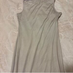 Sleeveless Beige Tank Dress - Women's Casual Slip Dress